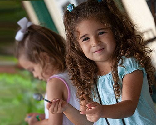 girl at montessori preschool